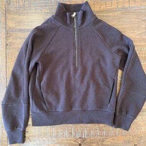 Avia Women's Half-Zip Sweatshirt - Dark Brown